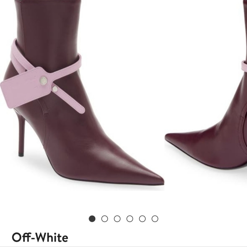 Zip Tie Pointed Toe Bootie (Women)